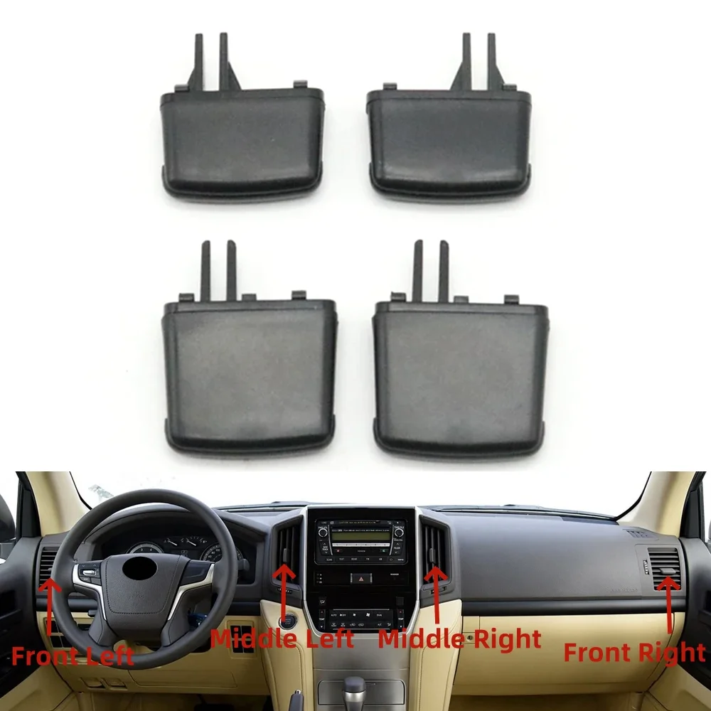 

Dashboard Front Middle Left Right Air Conditioner Outlet A/C Vent Tab Clips For Toyota Land Cruiser LC200 FJ200 2008-2017