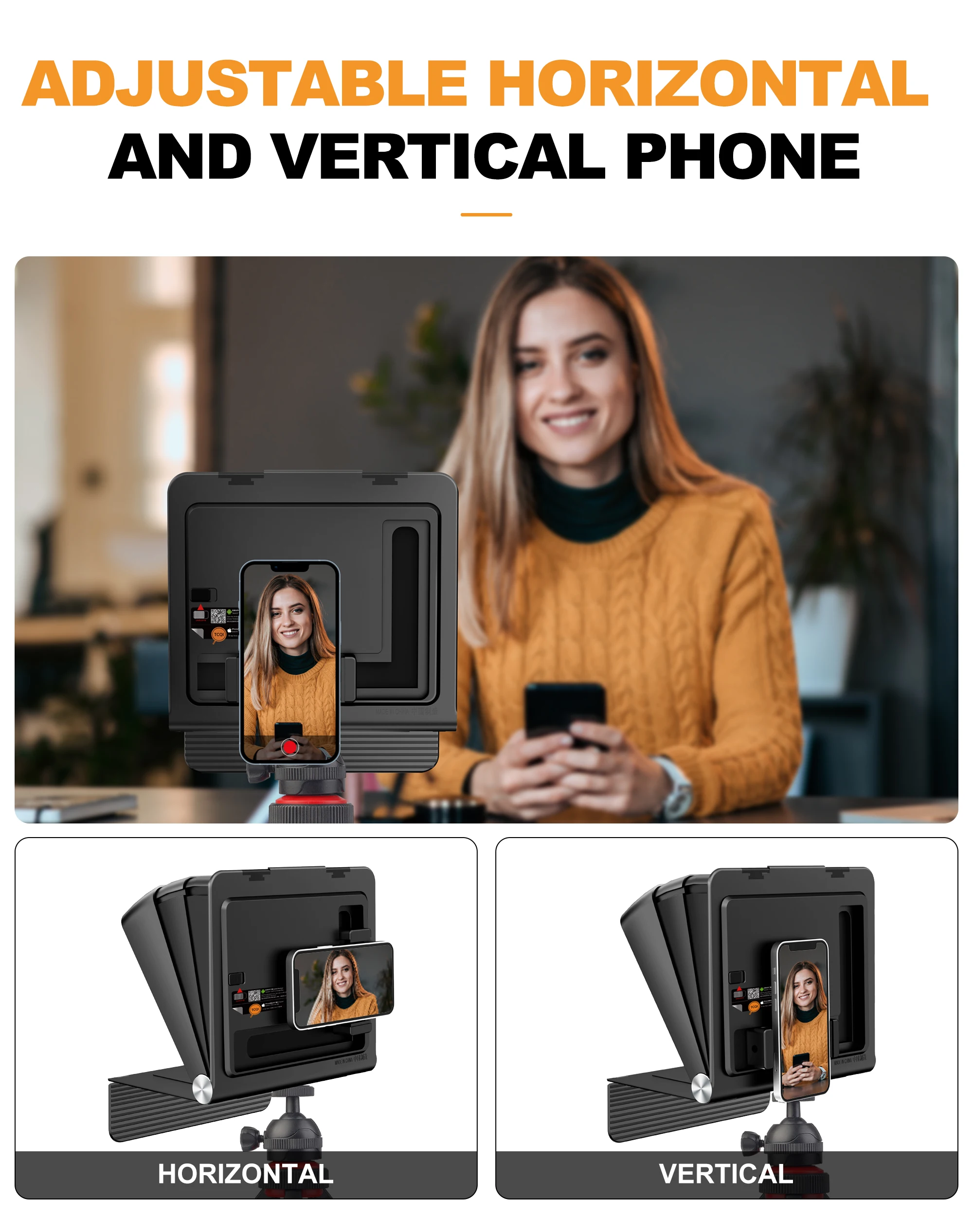 LENSGO TC7 II Teleprompter Prompter DSLR Camera Smartphone Tablet Teleprompter Live Streaming Video Record With Remote Control