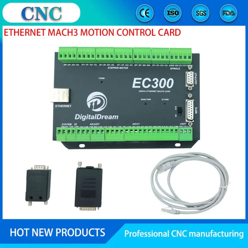 NVEM Upgrade EC300 Milling Machine Ethernet Mach3 CNC Controller 3/4/5/6 Axis Motion Control Board