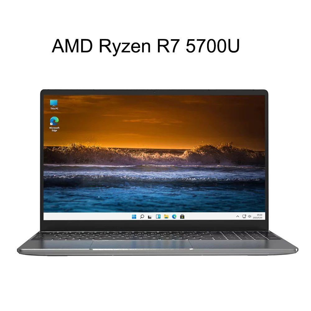 15.6 Inch Gaming Laptop AMD Ryzen R7 5700U MAX 32GB DDR4 M.2 2TB SSD Windows 11 pro Office Computer Notebook for Business