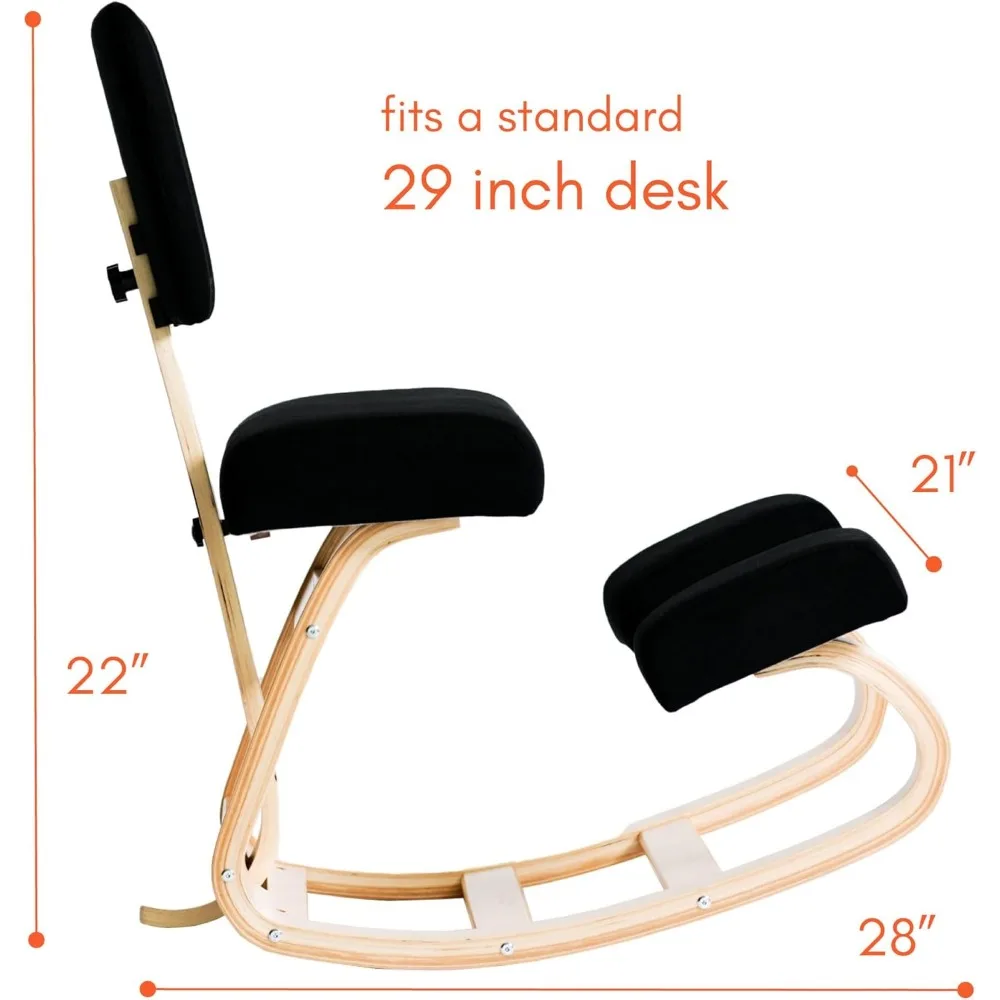 كرسي ركوع أنيق من إيست آستن، دعم الموقف كرسي ركوع مريح مريح، تخفيف آلام الظهر الطبيعي، الأفضل لـ p