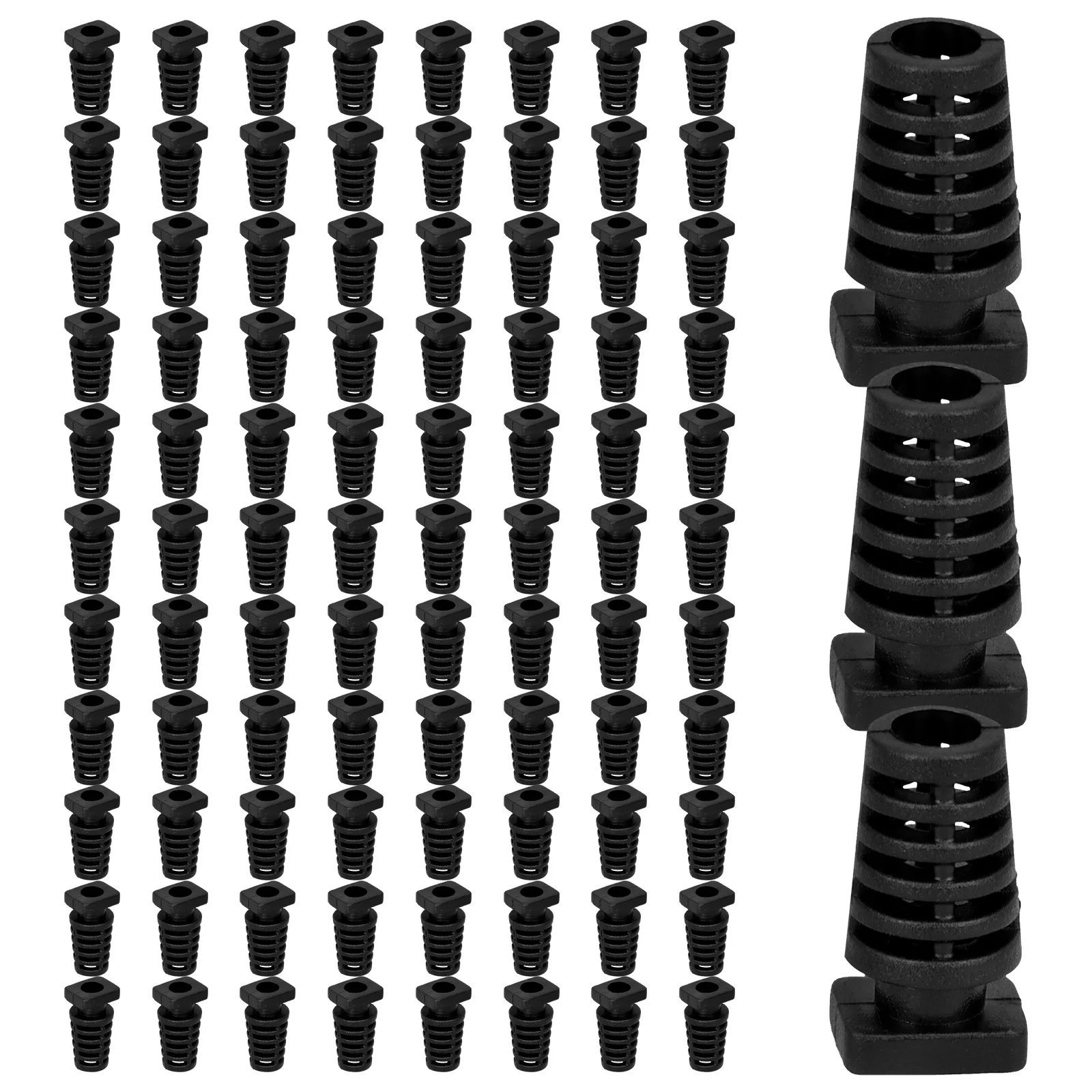 

100pcs Strain Relief Cord Connector Wire Gland Cable Protector Spiral Glands Electrical Wire Fittings Cable Grips Durable Abs