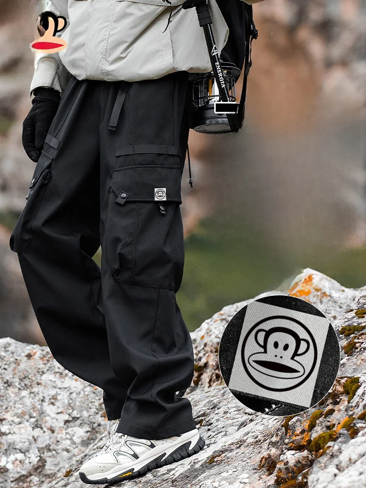 

Мужские повседневные брюки Paul Frank в американском стиле, осенние, новые, модные, для активного отдыха, рабочие, свободного кроя, молодежные, базовые