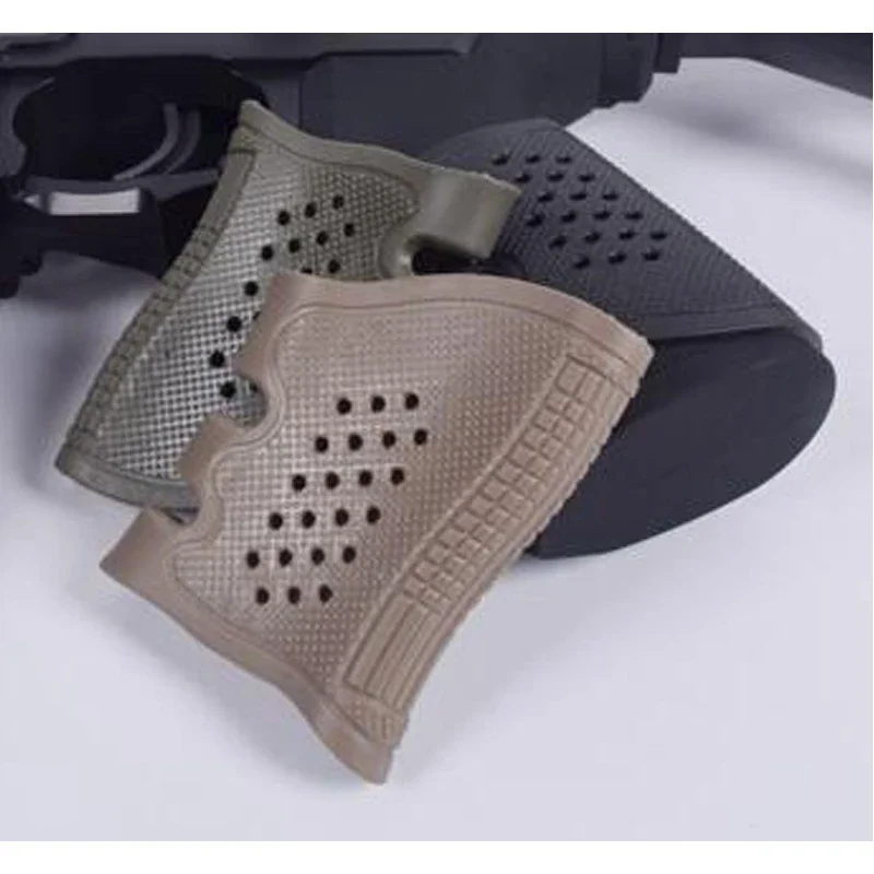 Tactical Pistol Rubber Grip Holster Magazine Glove Cover Sleeve Anti Slip For Most of Glock 17/19 Handguns Hunting Accessories