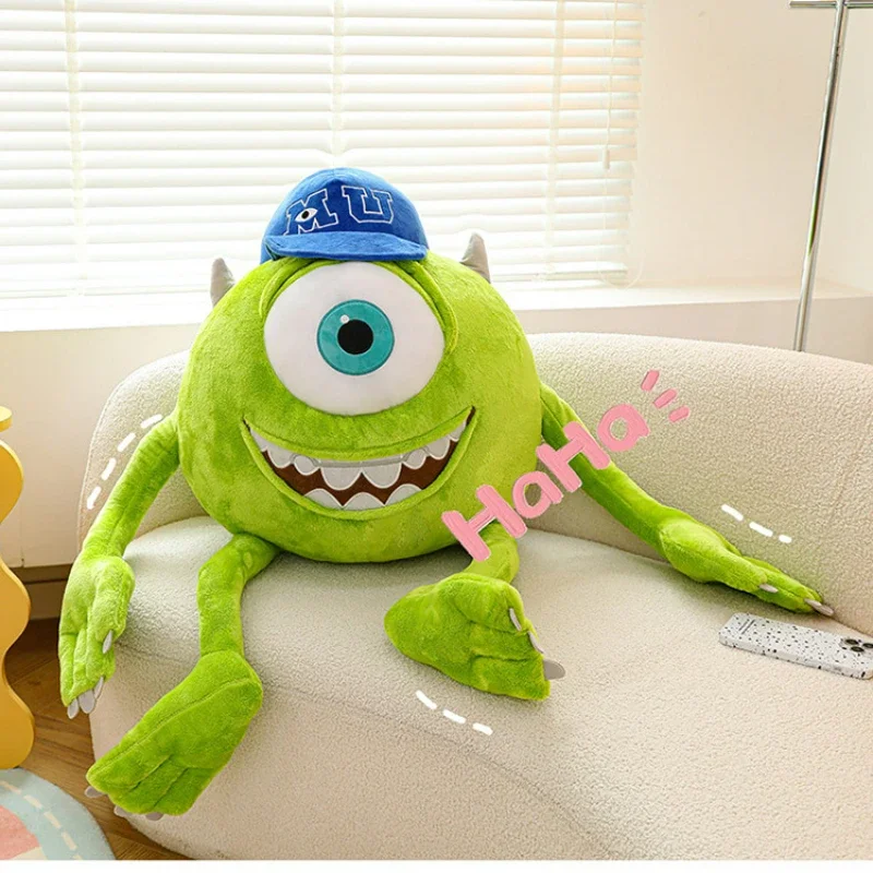 Disney-Mike Big Eyes Plush Toy for Children, Monster University Doll, boneca de pelúcia, acompanhar, aniversário infantil, presente de Natal