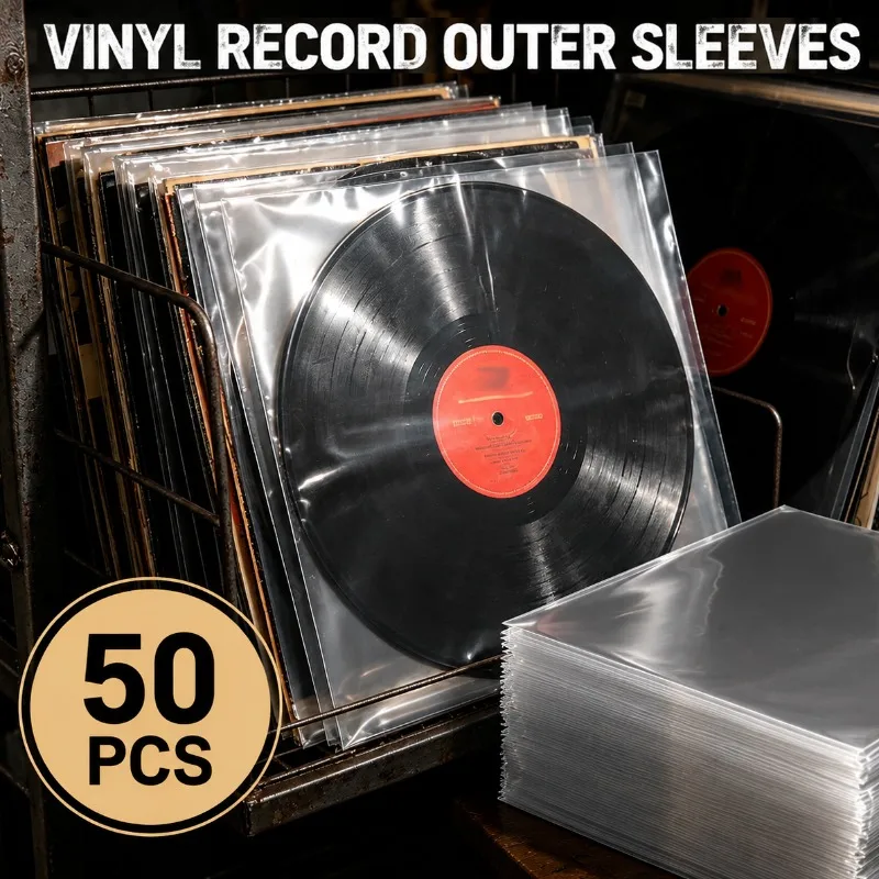 (10-100Pcs) 12Inch Vinyl Record Outer Sleeves Clear OPP Plastic Anti-Static Acid-Free Self Adhesive Records Protection Bags