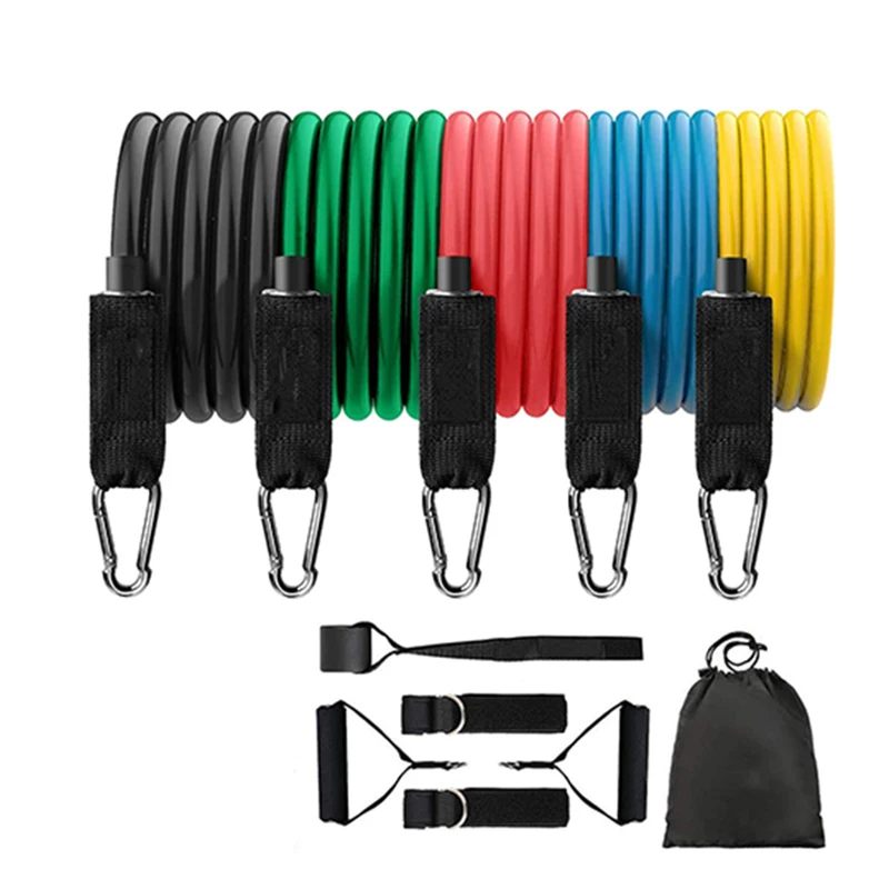 Latex Resistance Bands for Yoga Pilates Crossfit, Fitness Strength Tubes Pull up rope,11pcs