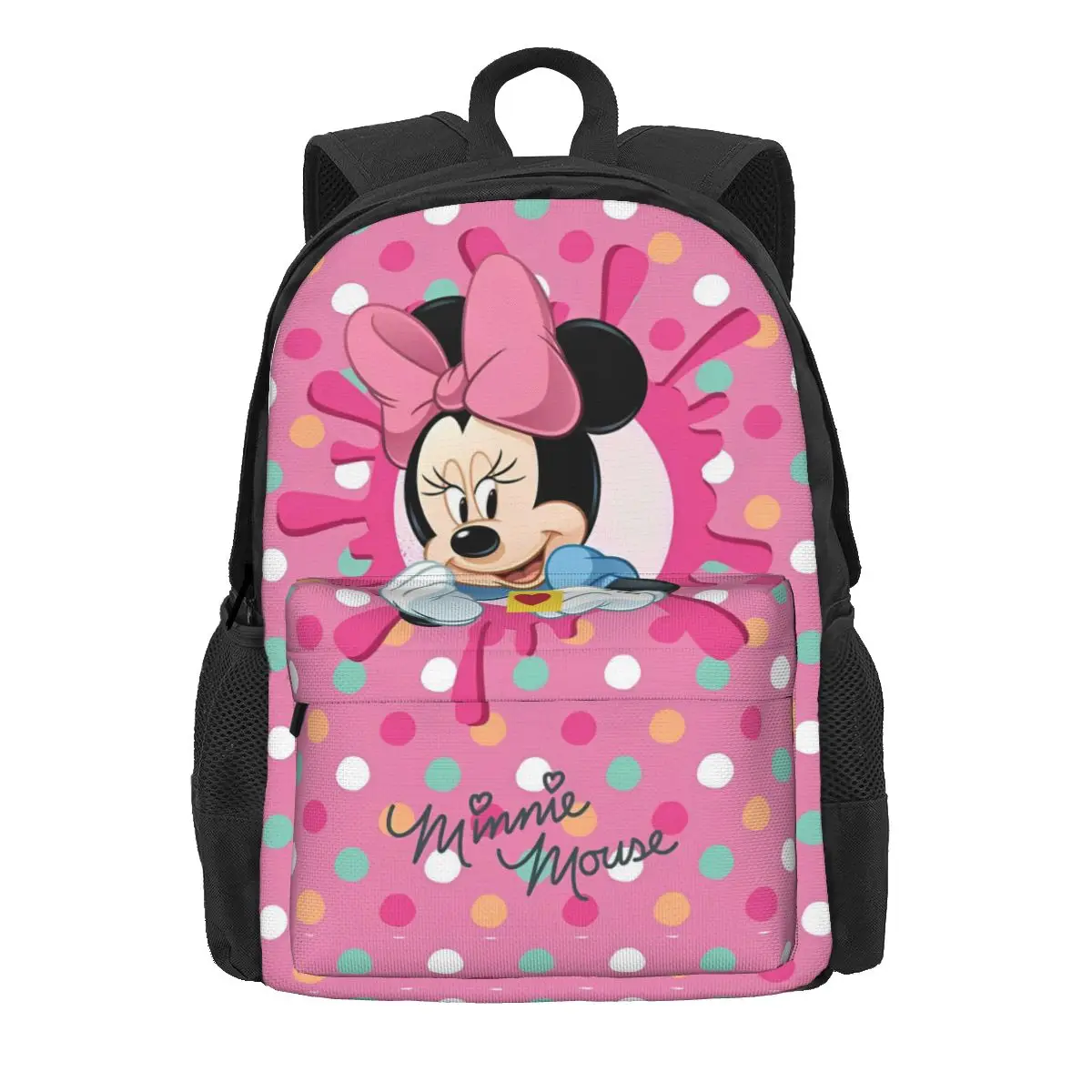 Sac à dos de dessin animé mignon Minnie Mouse pour femmes, sac d'école pour étudiants, sac à dos étanche pour ordinateur portable rose Mochila pour garçons et filles