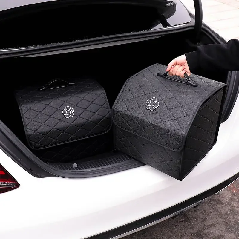 Car Trunk Storage Box Camellia Car Good Things Finishing Storage  Multifunctional Storage Interior Product for Woman Lady