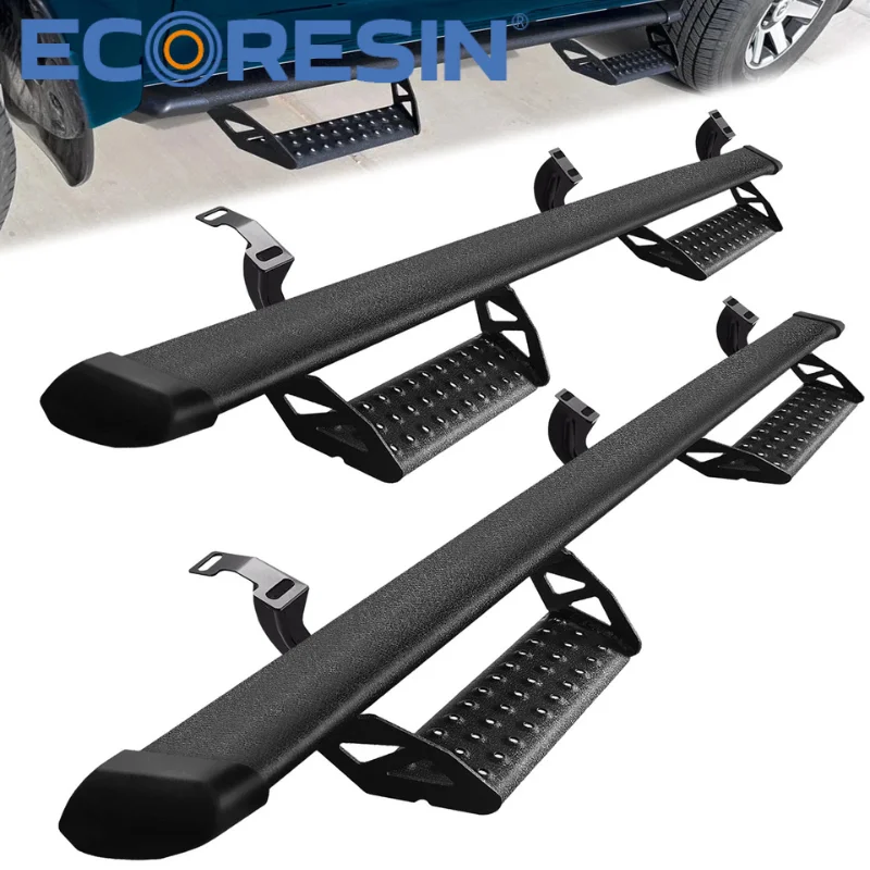 Side Steps for Toyota Tacoma Double Cab 2016-2026 Nerf Bars Running Boards heavy Duty Steel Black Textured Anti-Slip 2PCS Alumin