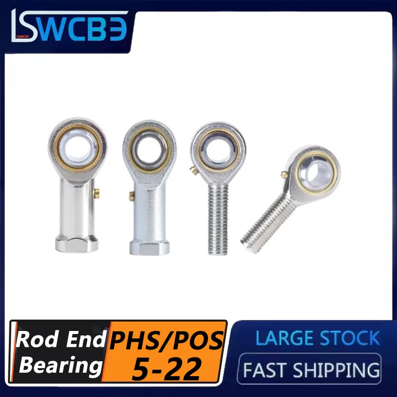 Wear Resistant Cylinder Fisheye Joint Rod End Bearing POS/PHS5 6 8 10 12 14 16 18 20 22 Internal/External Thread