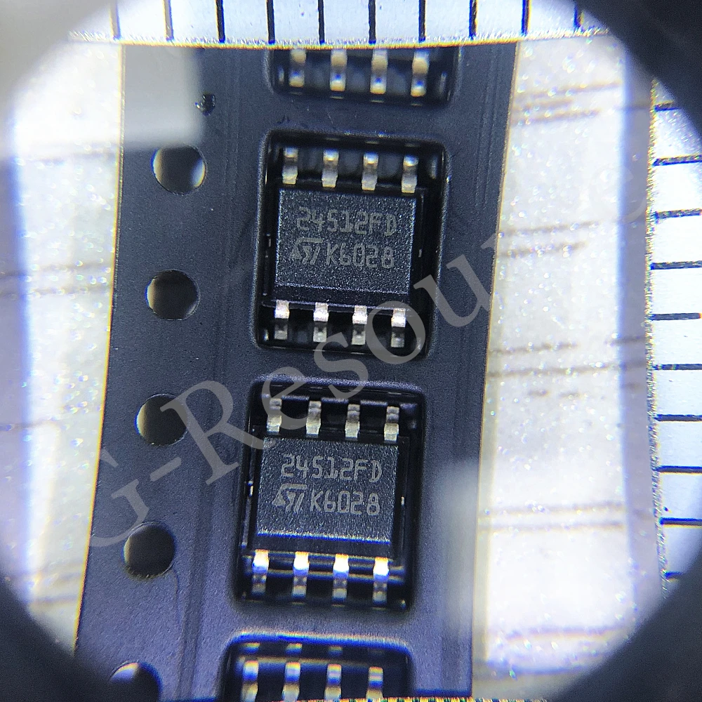 (10 piezas) M24512-DFMC6TP M24512 24512FD SOP-8 EEPROM Serial Flash Memory IC Chip