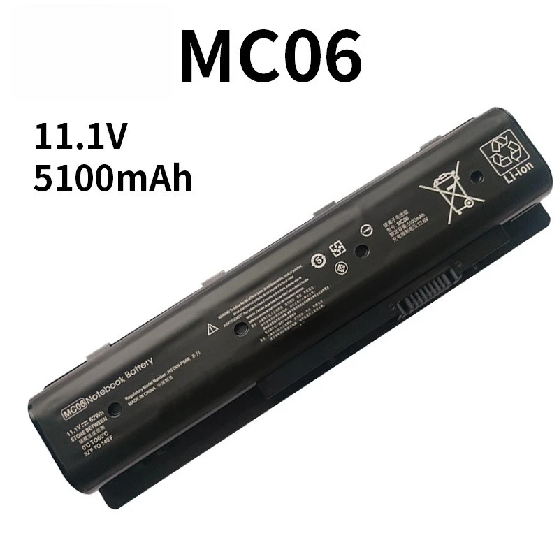 High Quality Replacement Laptop Battery For HP MC06 TPN-C123 HSTNN-PB6L HSTNN-PB6R ENVY 17-n000 5100mAh 11.1V Li-ion Battery
