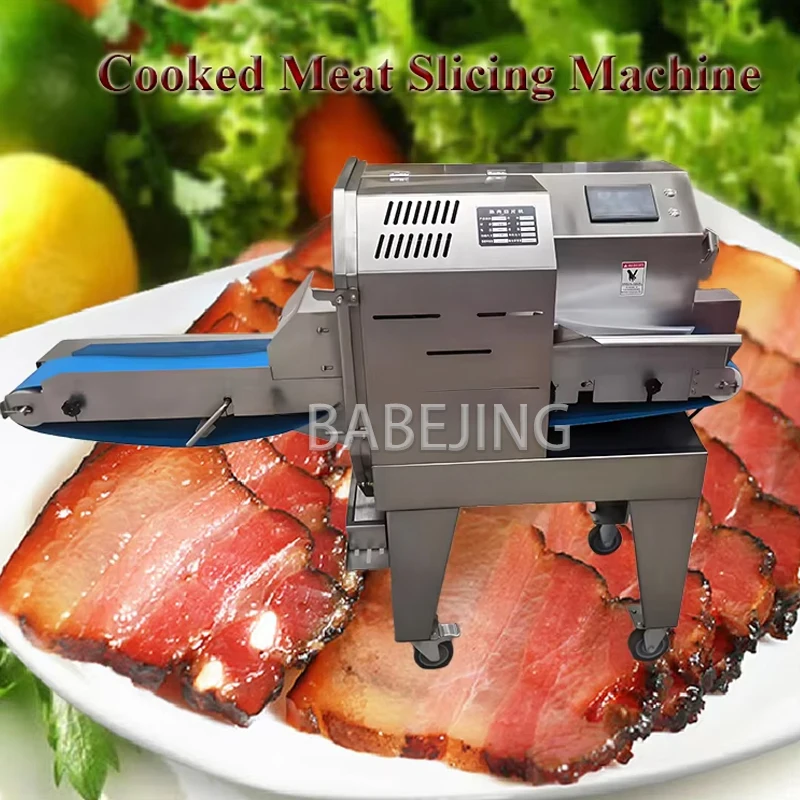 Commercial Meat Slicer, Cooked Deli Meat Cutting Equipment for Meat Processing Factory