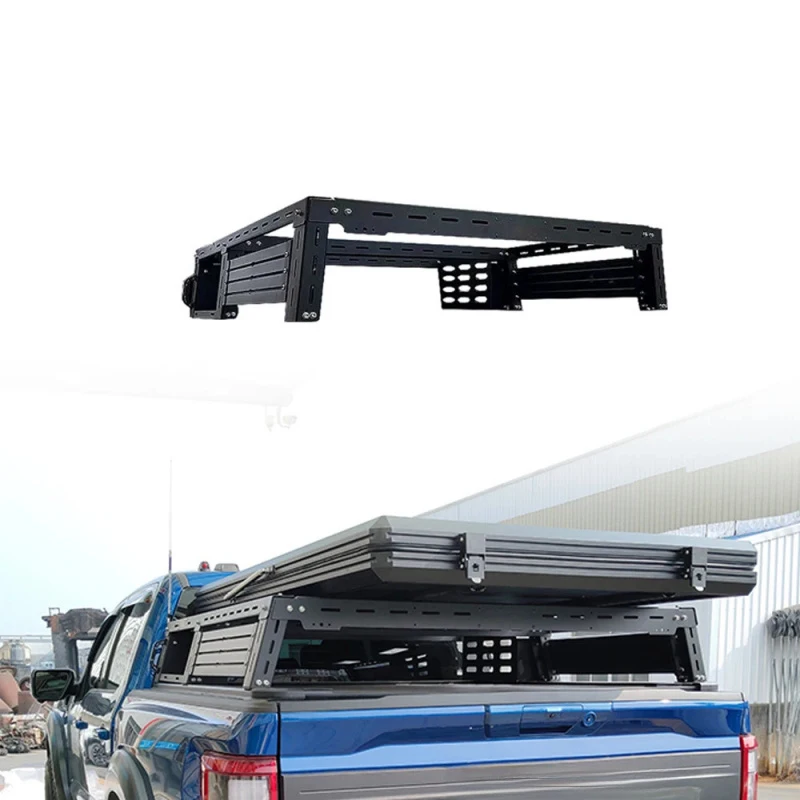 Universal Adjustable Roll Bar Aluminium Alloy Cer Cage Truck Bed Rack for  F150  / RAM1500