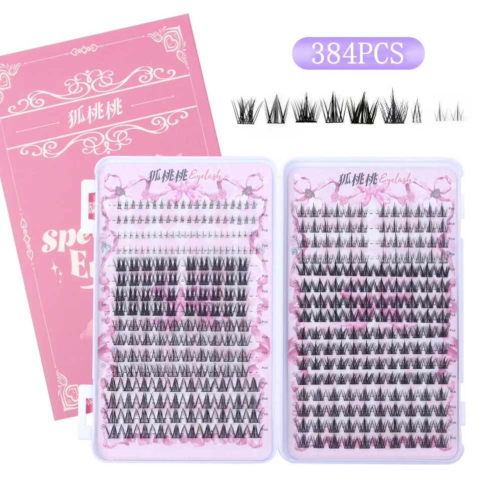 DIY Wimperverlenging Mix Stijlen Clusters Individueel met Bond & Seal Remover Pincet Wimperborstel voor zelftoepassende make-up