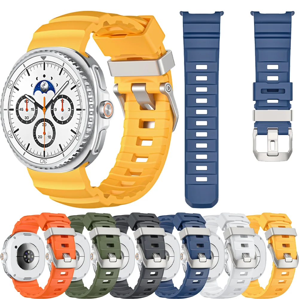 سيليكون الرياضة حزام لساعة سامسونج جالاكسي 8 44/40 مللي متر تنفس سوار معصمه غالاكسي ساعة 8 الكلاسيكية 46 مللي متر الفرقة الأصلية #1