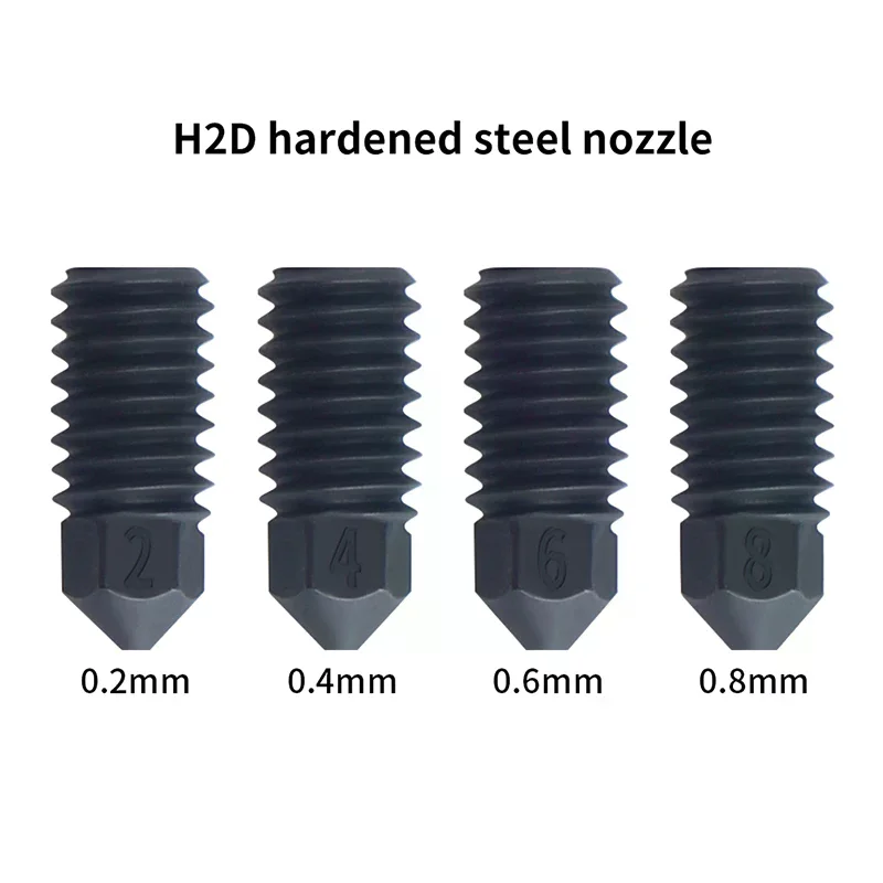 Accessory Nozzles for Bambu Lab A1 / Mini Nozzle 0.2 0.4 0.6 0.8mm Hardened Steel Bambulab Upgrade Hotend Kit 3d Printer