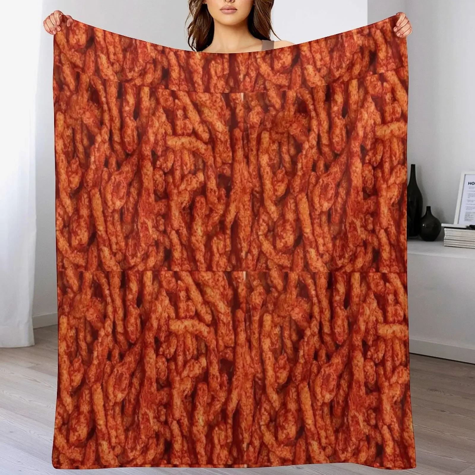 Manta de Peluche Flamin' Hot Cheetos, Suave y Peluda, para Dormitorio o Sala de Estar