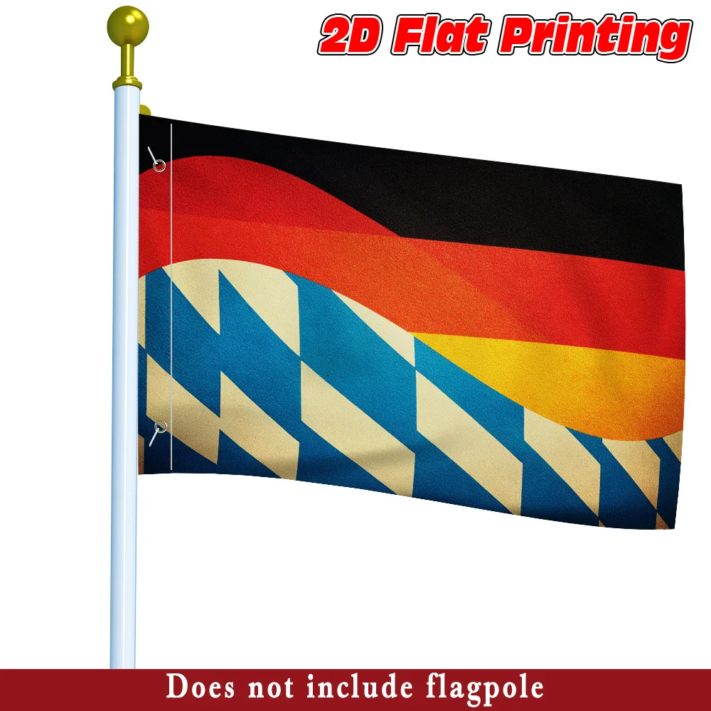 1pc Multiple Sizes 2D Plane Creative German and Bavarian Flag Combination Illustration Oktoberfest