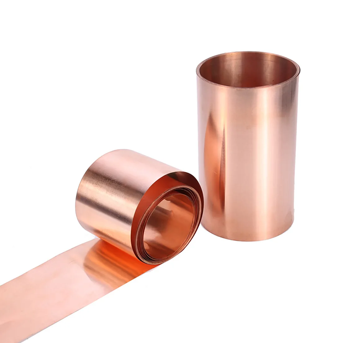 1Pcs Pure Coppers Metal Sheet Foil Plate T2 Red Copper Belt Thickness 0.1-1mm x Wide 10-50 mm x Length 1000mm