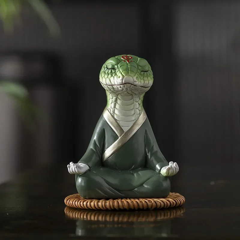 Zen Snake Ornaments for The Year of Birth Desktop Luck Car Decoration Gifts Python Mascot