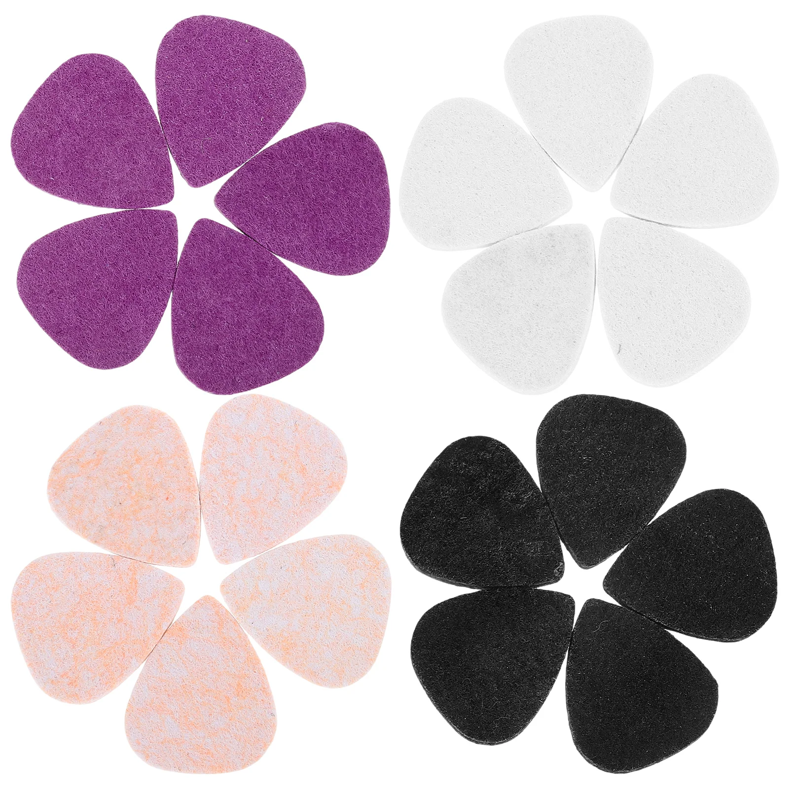 

20 Pcs Guitar Picks Autoharp Felt Music Banjo Wool Electric Capo Bass