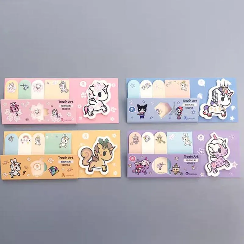 unicorn memo pad sticky notes bonito n times stationery label creative notepad bookmark post material escolar 24 pcs por lote 01