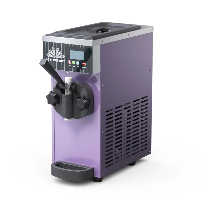 Automatic Single Head Stainless Steel 450W Ice Cream Machine Factory Mini Fruit Processing Plant Soft Ice Cream Machine