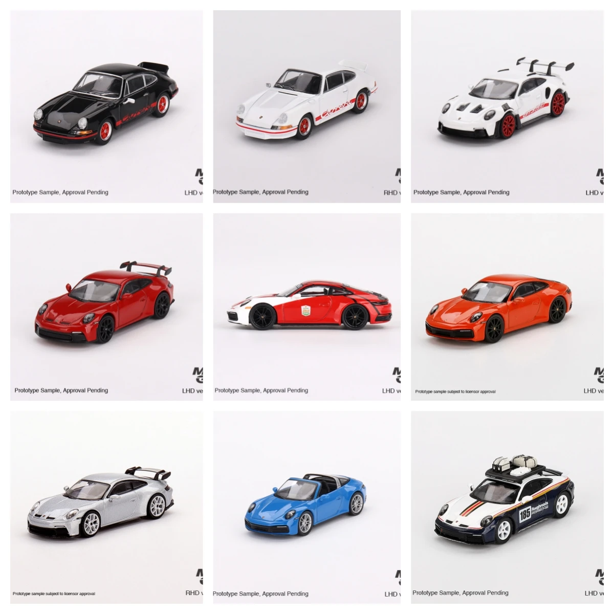 

Mini gt 1:64 911 Dakar Rallye (992) Carrera S RS 2.7 (992) GT3 RS Targa 4S GT3 GT Diecast Model Car Collection Limited Edition H