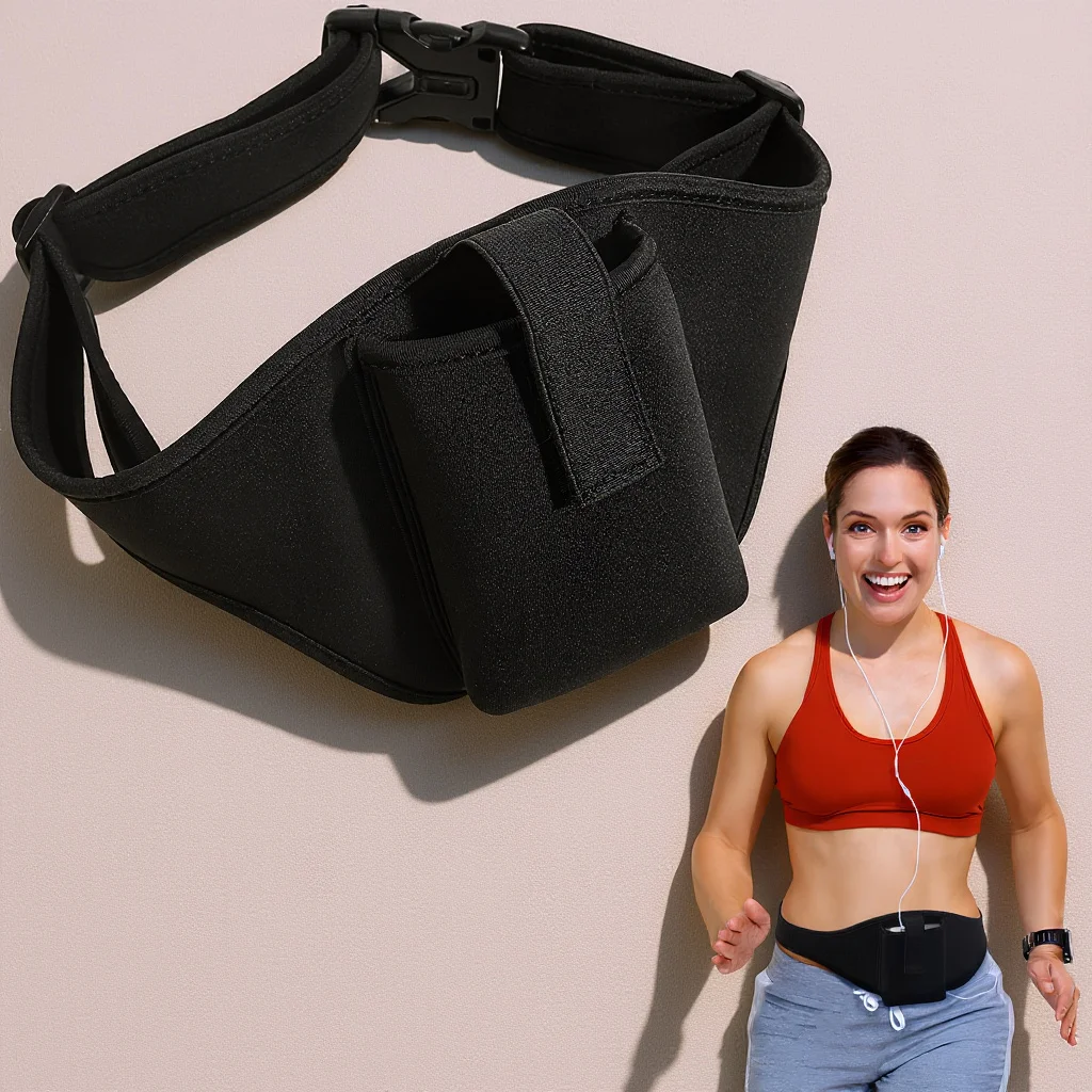

Mic Belt Pack Adjustable Waist Carrier for Microphone Holder Running Storage Pouch Gym Audio Accessory