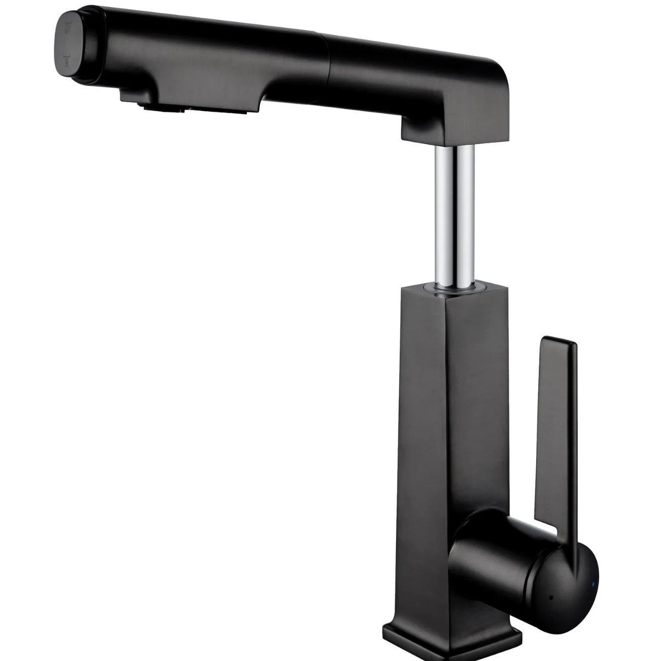 

Retro Full-Copper Pull-Out Kitchen Faucet with Lifting Drawer And Rotating Spray Head for Sink Basin