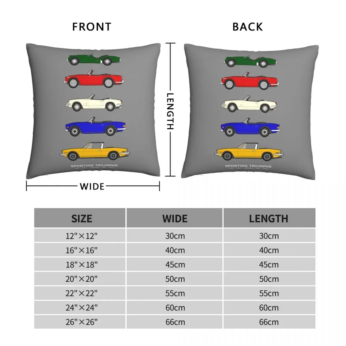 Sporting Triumphs Pillowcase Polyester Linen Velvet Printed Zip Decor Car Cushion Cover