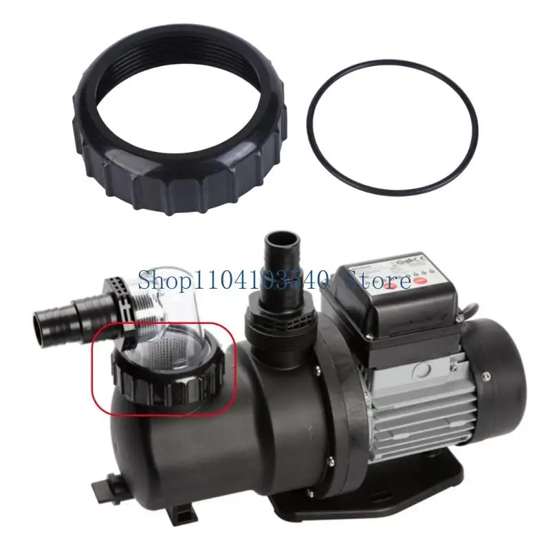 02DC Quick Install Black Threaded Collar Rings For Sand Pump Cover ABS Strong Hold