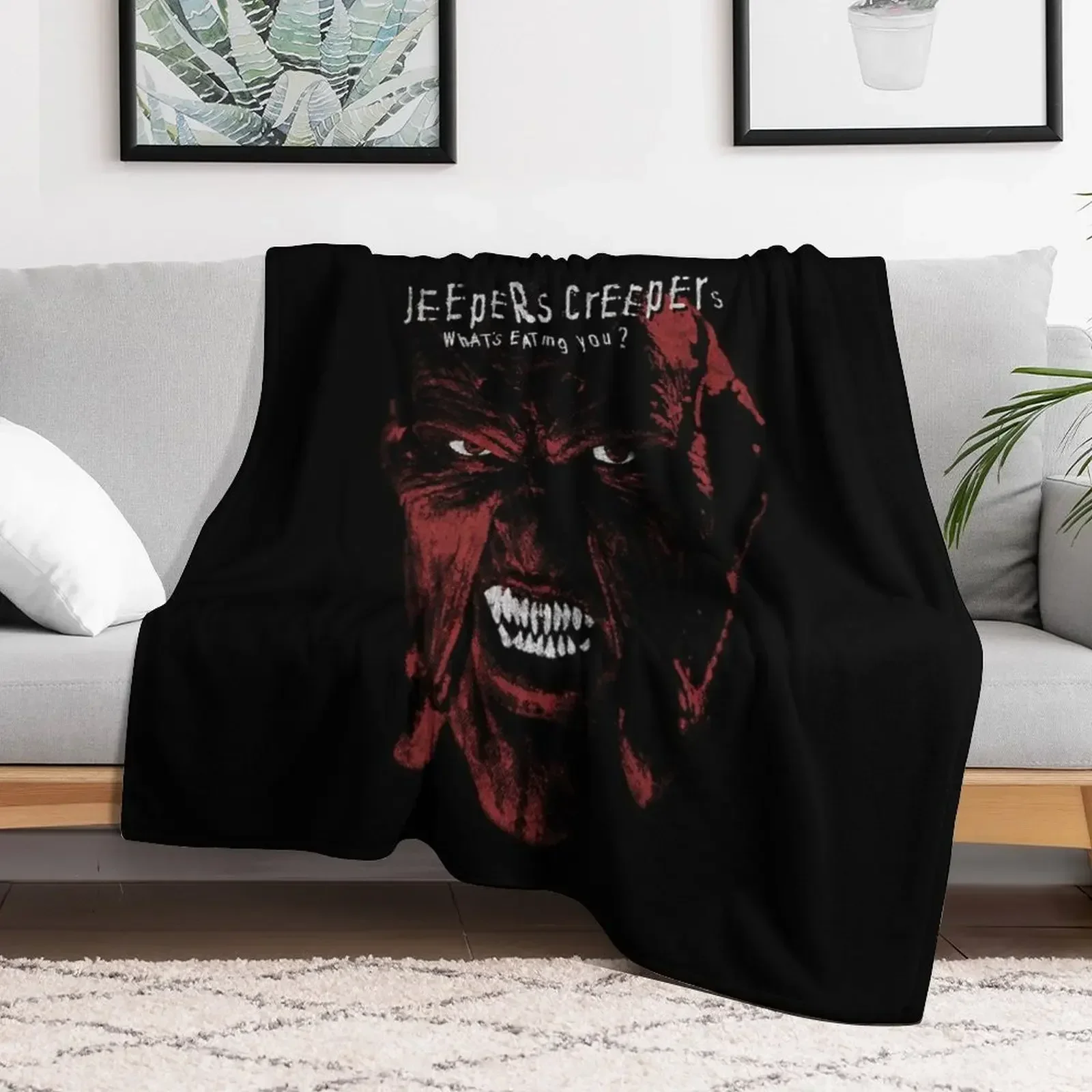 Jeepers Creepers Throw Blanket Single valentine gift ideas Winter beds Camping Blankets