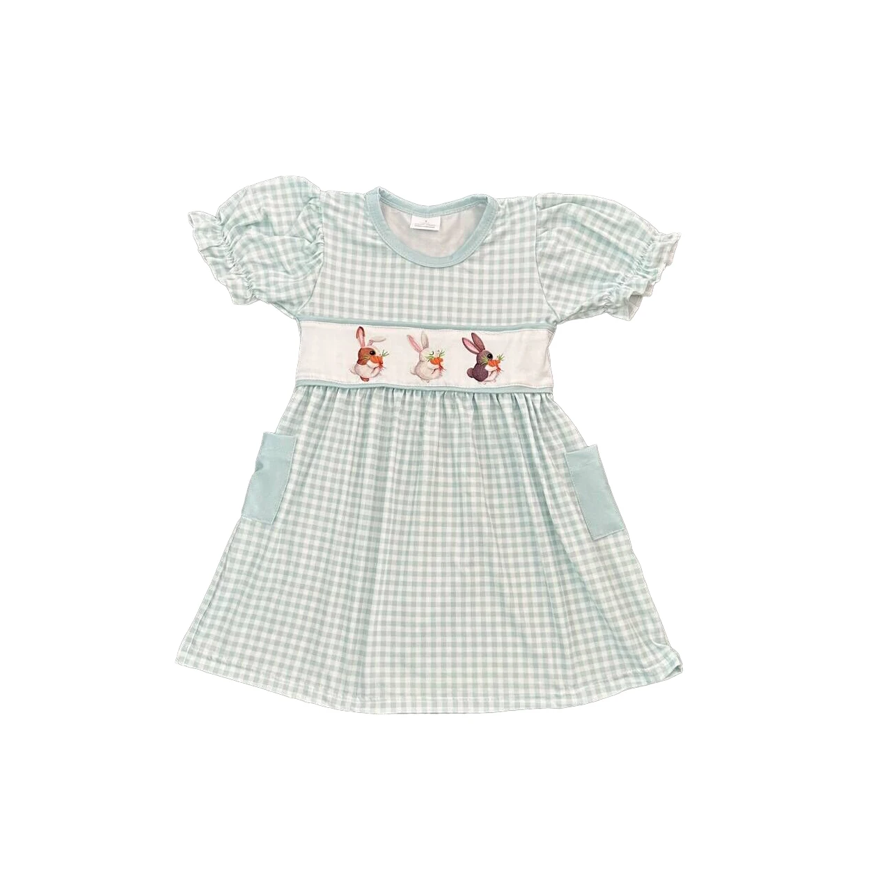 New boys carrot and rabbit print shorts 2-piece set children's Easter outfits casual girls dresses