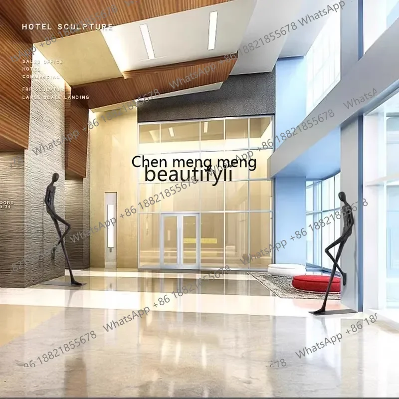 cc182R تجريد حديث، منحوتة من الأرض إلى السقف، أثاث منزلي، شخصيات، أثاث مكتبي ناعم #4