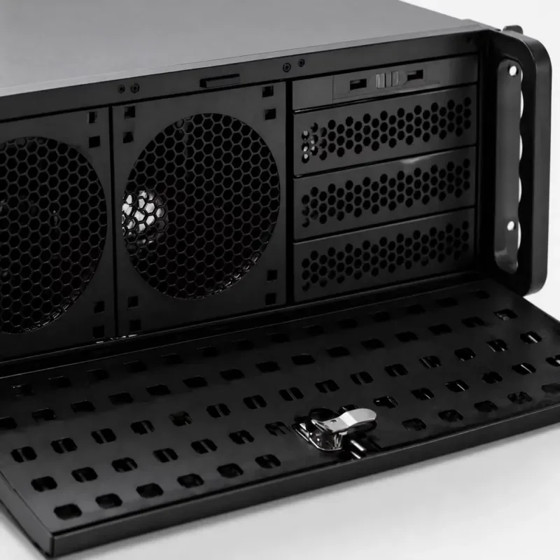 19 Inch Server Chassis Rackmount Enclosure Liquid Cooling Ready EEB ATX 800mm Deep 60kg Load 0.05mm Tolerance TZR