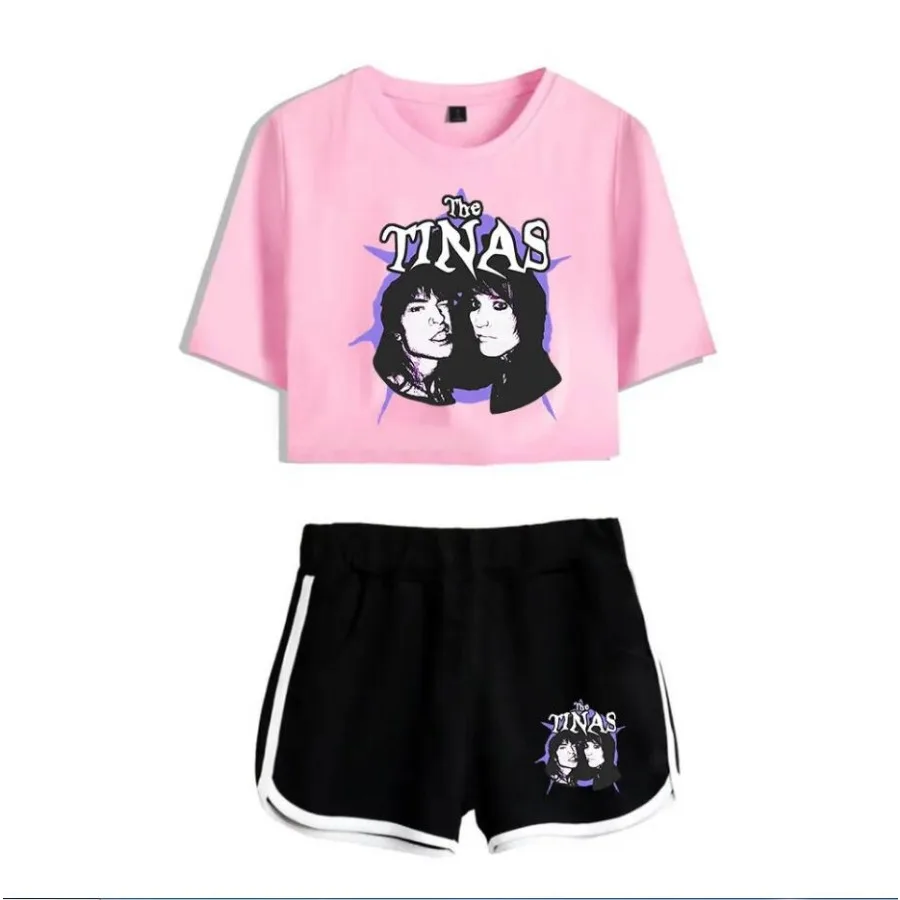 Jake Webber No Name Merch Two Piece Set Short Sleeve Crop Top + Shorts Sweat Suits Women Tracksuit Two Piece Outfits Girl Sets