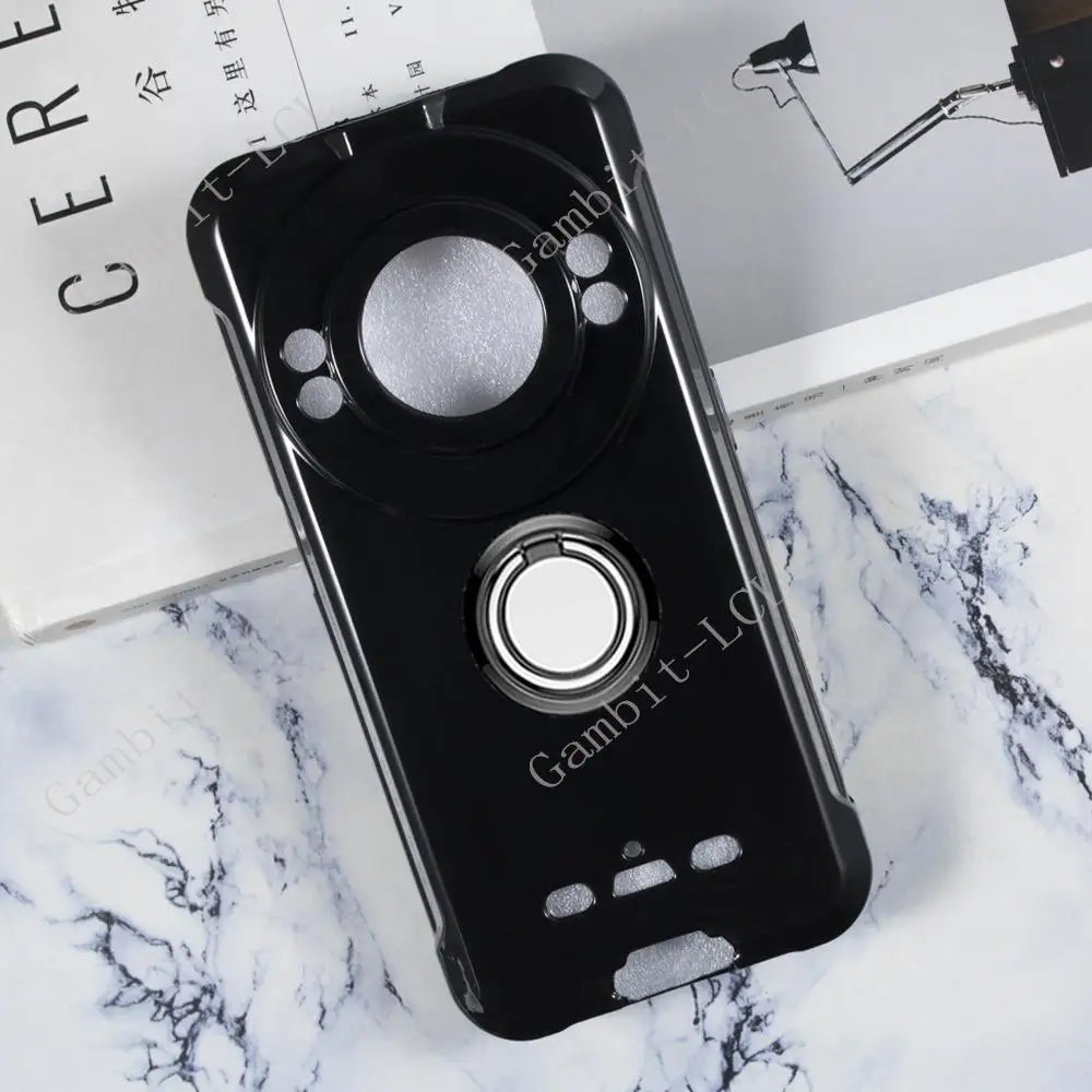 For Ulefone Power Armor 16 Pro Armor16Pro 5.93" Back Ring Holder Bracket Phone Case Soft Silicone TPU Original Shockproof