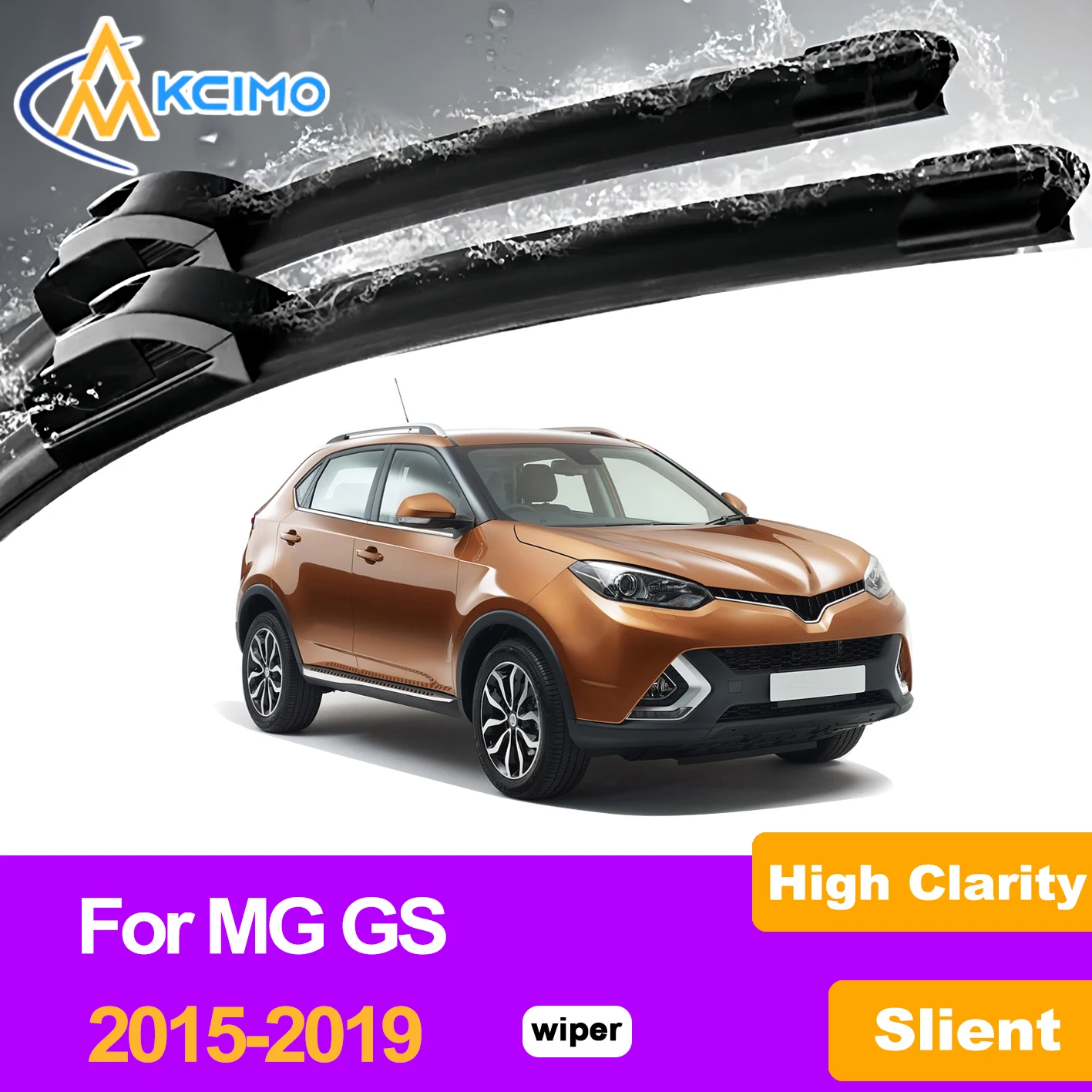 

KCIMO 2PCS Front Windshield Wiper Blades For MG GS 2015-2019, Quiet & Smooth Wiping Performance Car Accessories