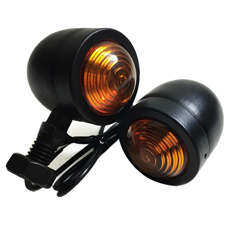 4Pcs Black Motorcycle Turn Signal Indicator Lamp Light Moto Blinker Light for Ha.rley Honda Fatboy Chopper Bobber Suzuki image 4
