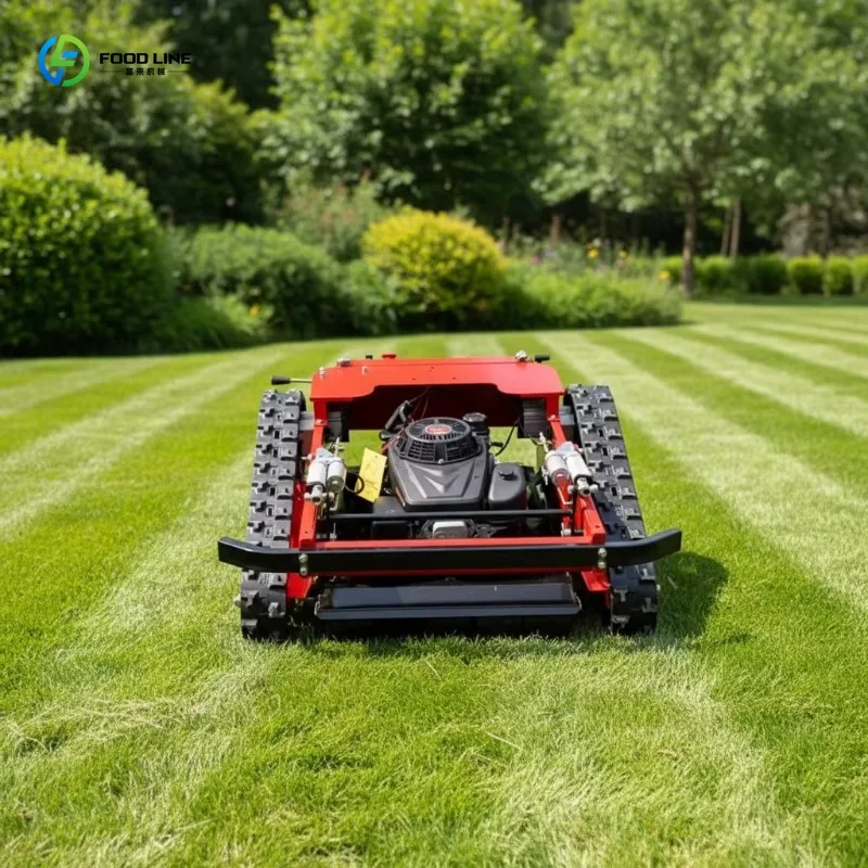 Customized Agricultural Crawler Remote Control Lawn Mower Hot Selling Small Farm Robot Mowing Equipment