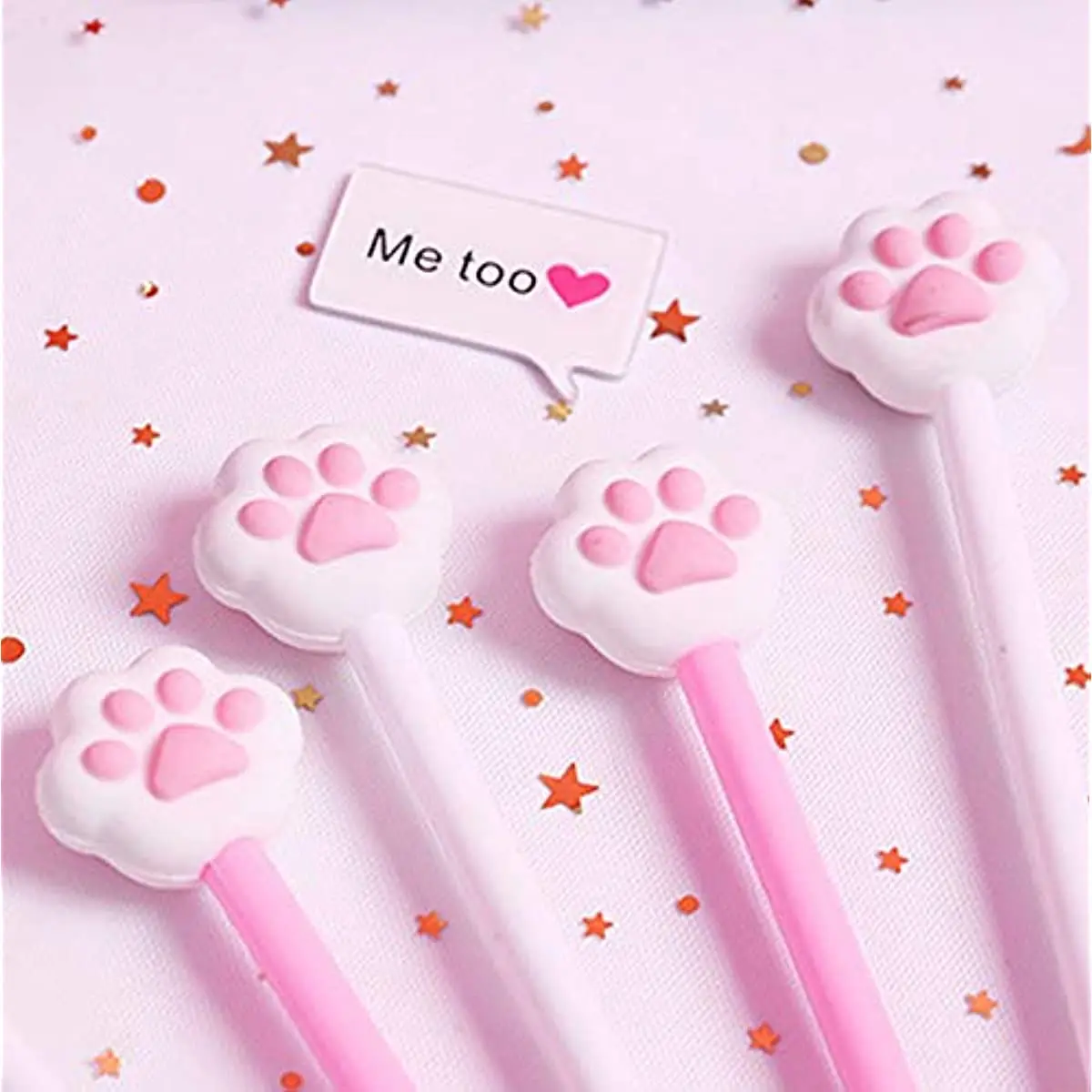 Imagem -02 - Gel Canetas Conjunto Moda Bonito Colorido Gato e Cão Pata Gel Ball Pen Office School Papelaria Acessórios para Escritório 36 Pcs