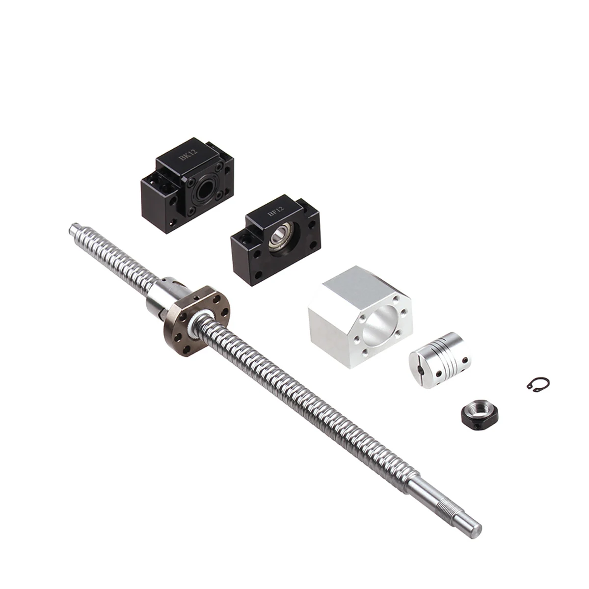 Linear Rail SBR20 + SFU1605 Ballscrew Kit :SBR20-300 600 1000mm + SFU1605-350 650 1050mm + BK/BF12&Coupler&Nut Housing For CNC