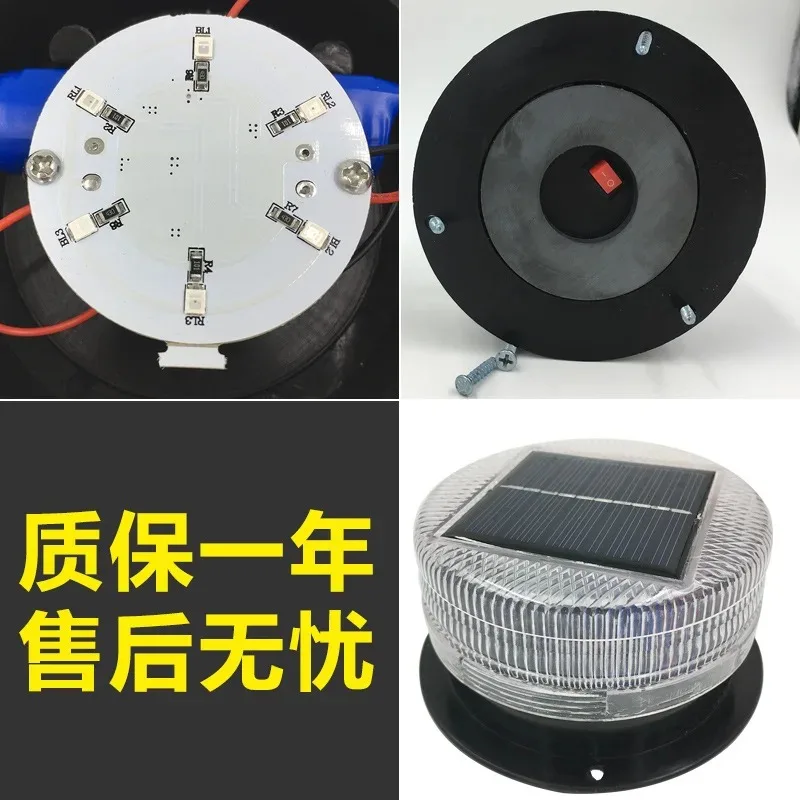 8 perline lampada avviso solare flash luce led sicurezza stradale avviso flash avviso auto