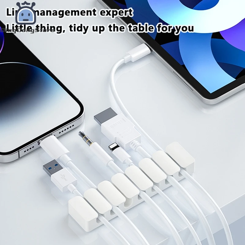 Data Cable Storage Cable Winder Charging Cable Data Cable Protection Organizer Holder Fixed Cable Clip Silicone Cable Organizer