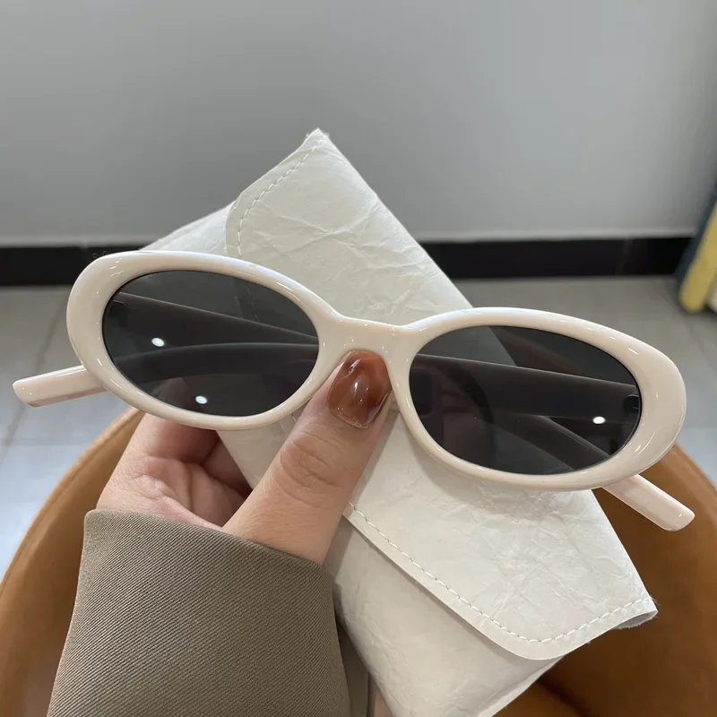 Sun Glasses Women Oval Sunglasses Retro Style Glasses Outdoor Leisure Decorative Glasses