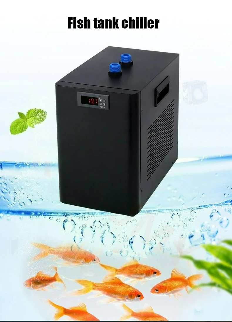 Resfriador de Água para Aquário de 300L, 1/3 HP, para Tanques de Peixes, Corais, Medusas e Camarões