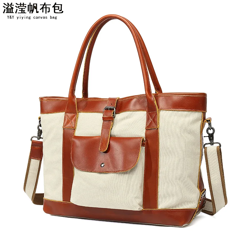 

Versatile portable women's new large-capacity canvas bag simple casual shoulder messenger bag fashion trend retro